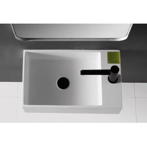 Lavatório Suspenso Resina 50x28x15cm Branco Lavatório Suspenso Resina 50x28x15cm Branco