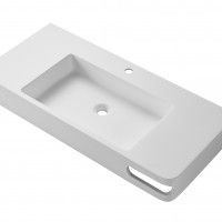 Lavatório Compacto Resina 12x100x46 cm Branco Lavatório Compacto Resina 12x100x46 cm Branco