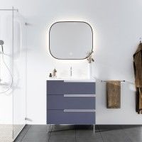 Móvel 80x45x85 Unik 3gavetas Azul Mate Móvel 80x45x85 Unik 3gavetas Azul Mate