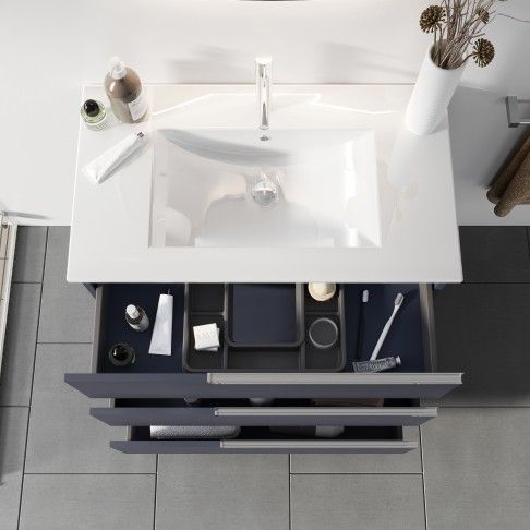 Móvel 80x45x85 Unik 3gavetas Azul Mate Móvel 80x45x85 Unik 3gavetas Azul Mate