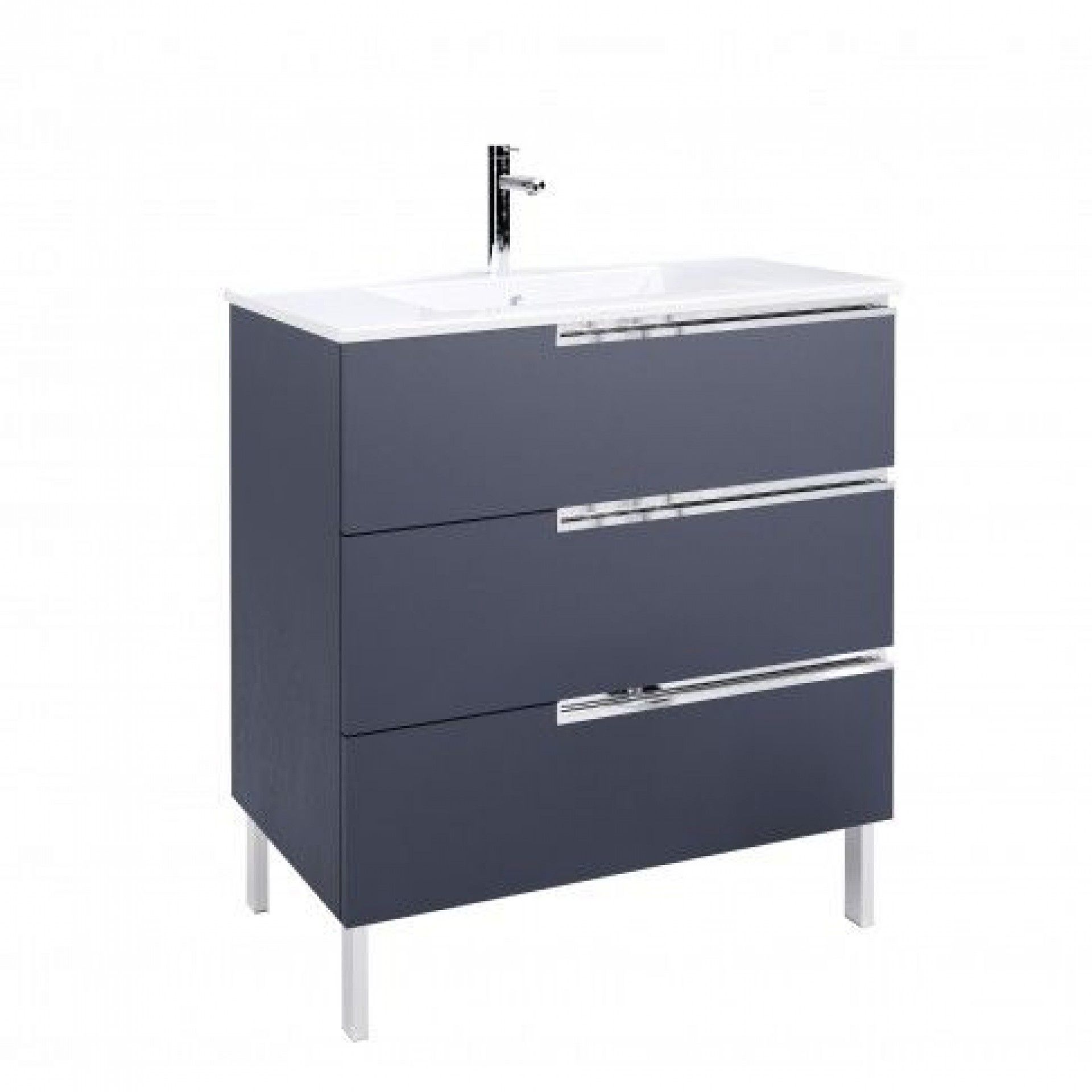 Móvel 80x45x85 Unik 3gavetas Azul Mate