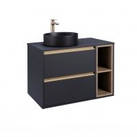 Móvel Suspenso Neon 80x45x55cm 2 gavetas Preto/Oak Móvel Suspenso Neon 80x45x55cm 2 gavetas Preto/Oak