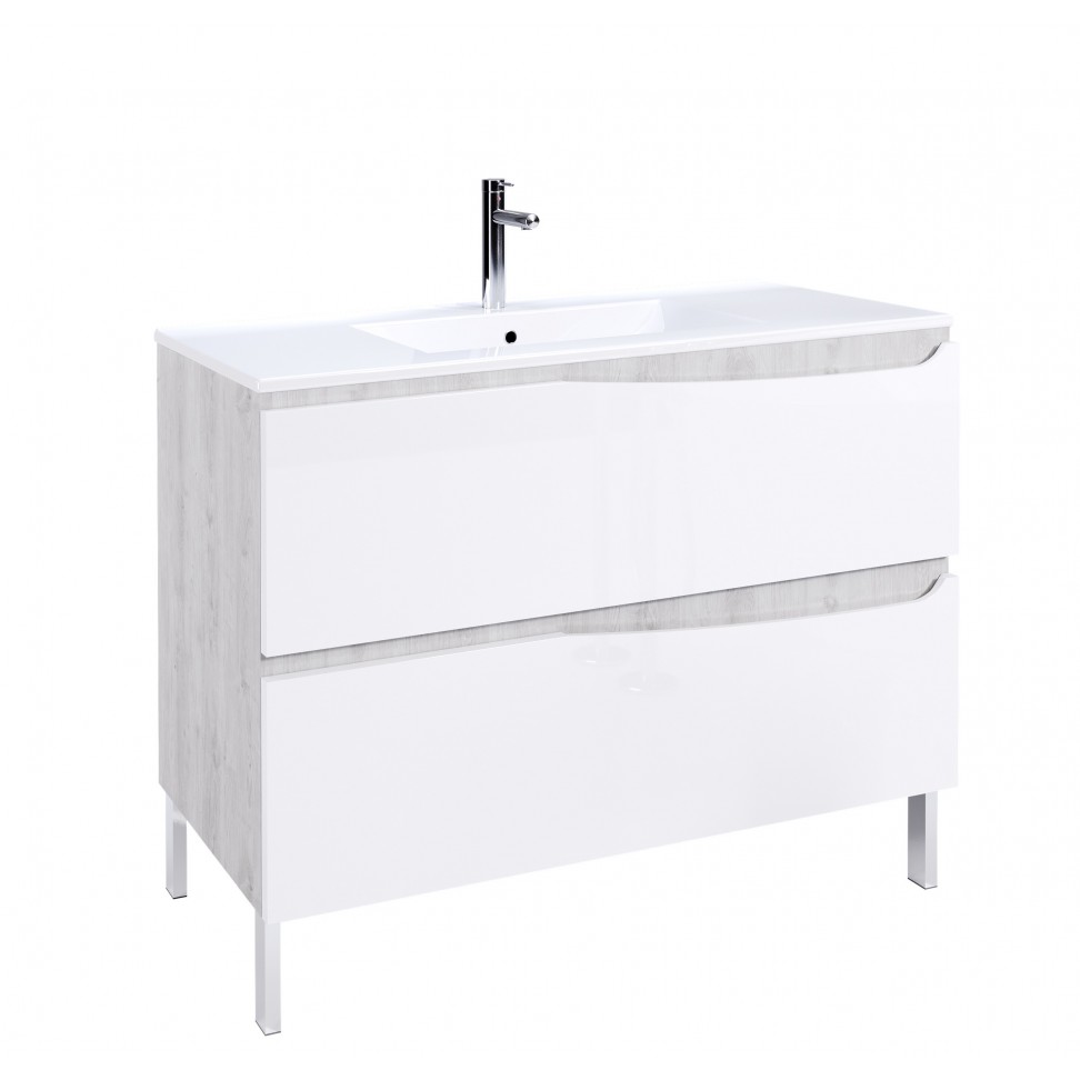 M�vel Lotus 81x100x45 cm, Branco/Cinzento