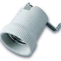 Casquilho Porcelana + Gancho Suporte E27 Casquilho Porcelana + Gancho Suporte E27