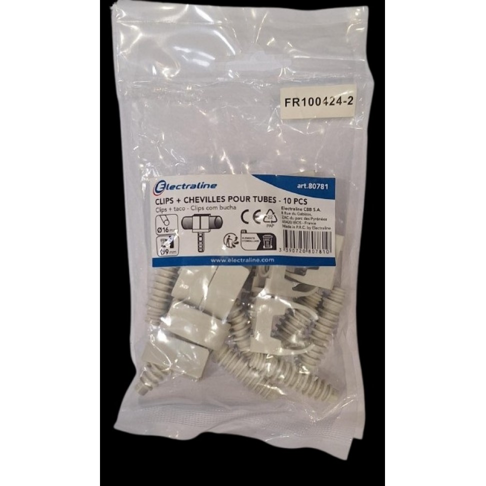 Clips com Bucha 16mm ? 10 Unidades