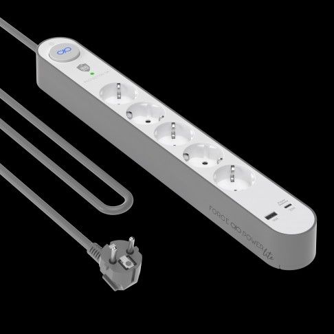 Bloco Prote��o 5 Tomadas + USB A+C 800J 1,5m