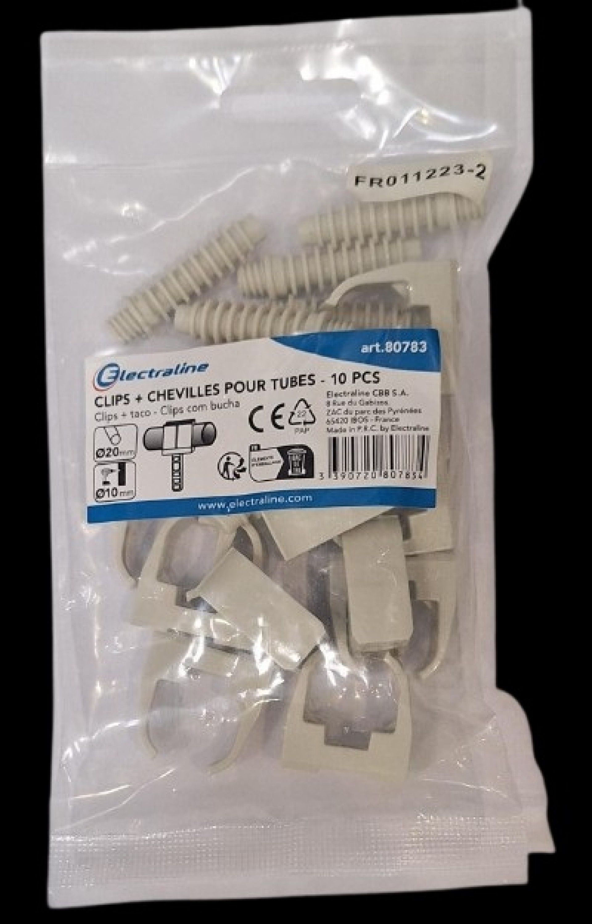 Clips com Bucha 20mm ? 10 Unidades