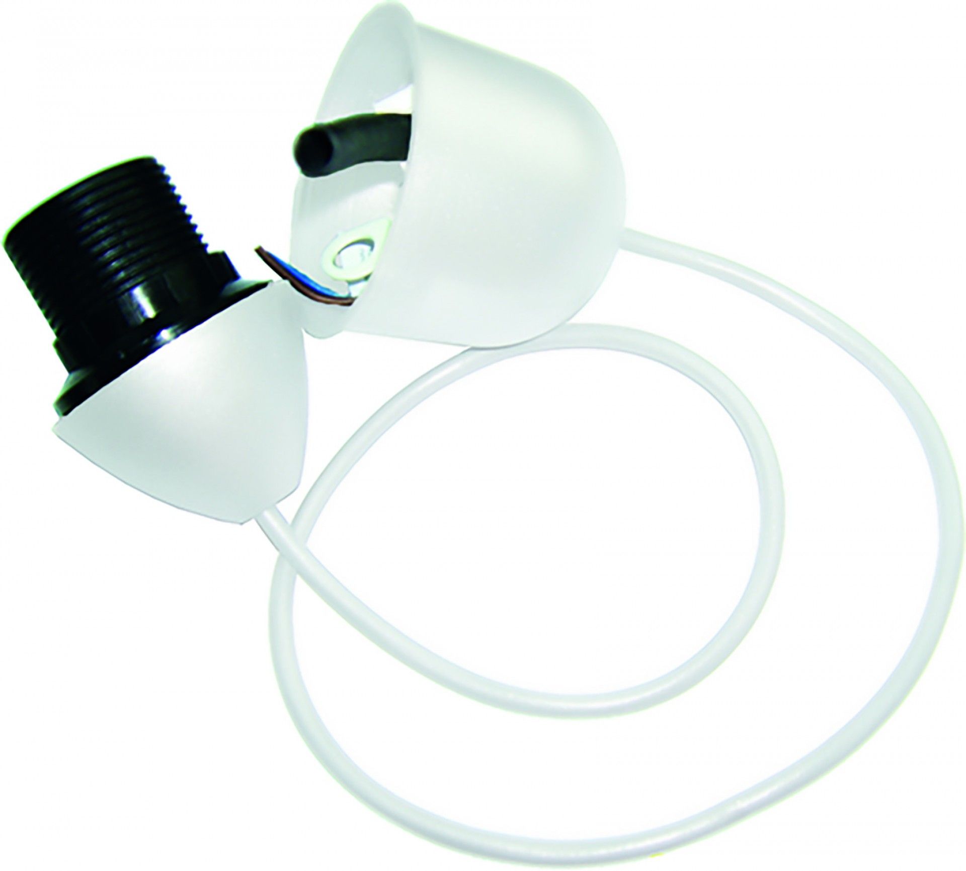 Suspensão Simples PVC E27 Branco