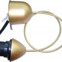 Suspensão Simples PVC E27 Dourado Suspensão Simples PVC E27 Dourado