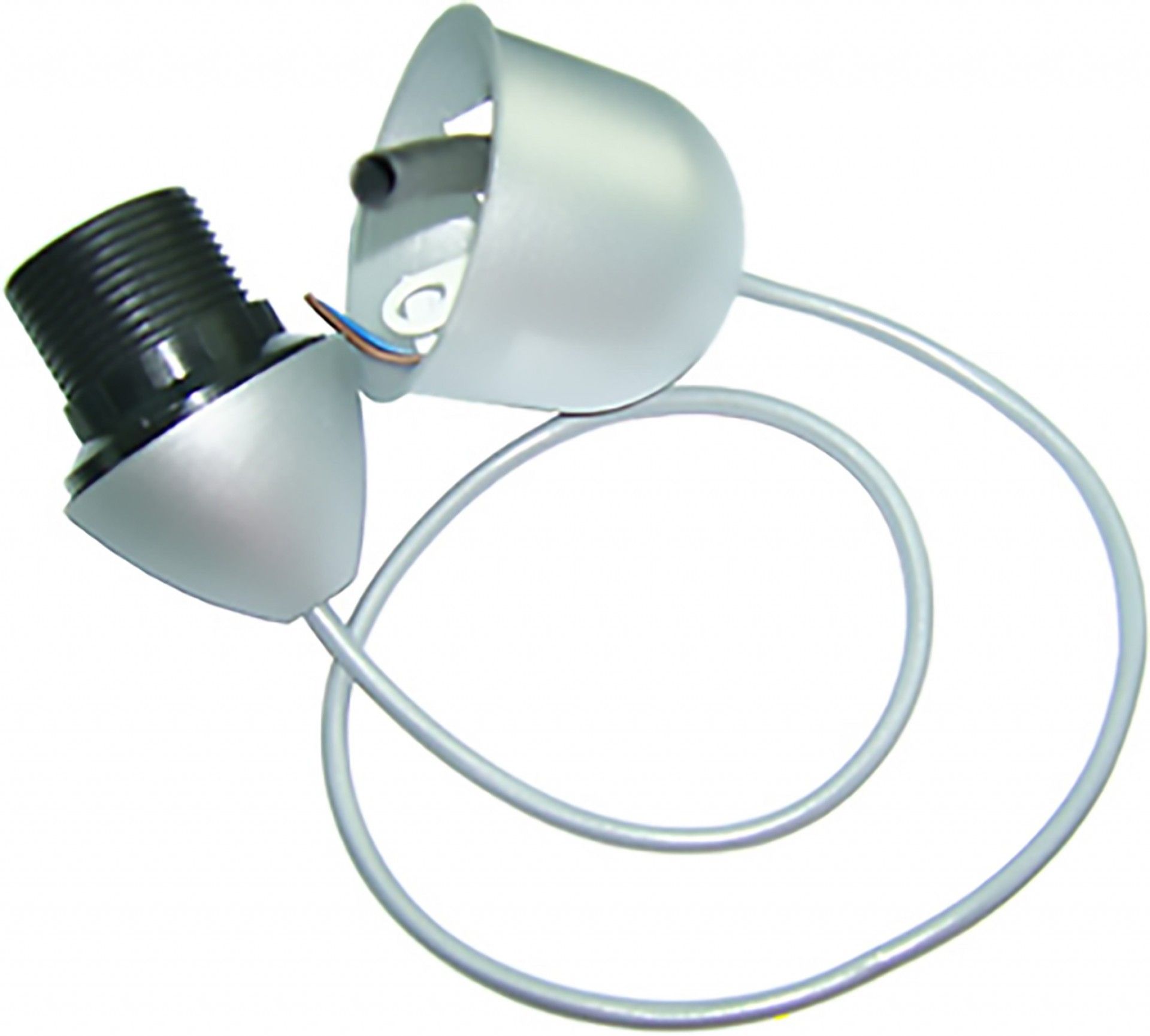 Suspensão Simples PVC E27 Cinza