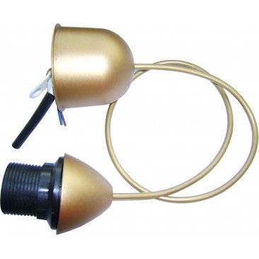 Suspensão Simples PVC E27 Dourado Suspensão Simples PVC E27 Dourado