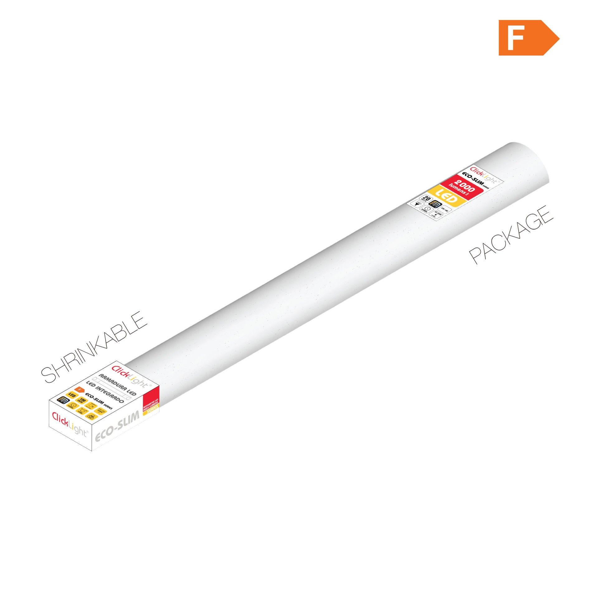 Armadura LED Integrado Eco Slim 30 W 90cm 6000K