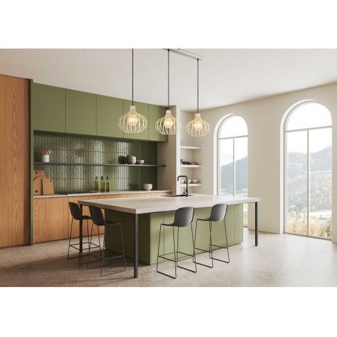 Suspensão Metal 3e27 60W Areia Mate Suspensão Metal 3e27 60W Areia Mate