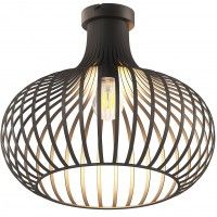 Lâmpada de Teto Oval E27 40W Preto Lâmpada de Teto Oval E27 40W Preto