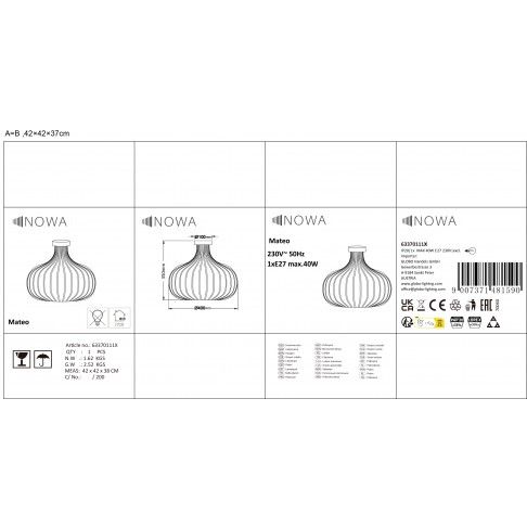 Lâmpada de Teto Oval E27 40W Preto Lâmpada de Teto Oval E27 40W Preto