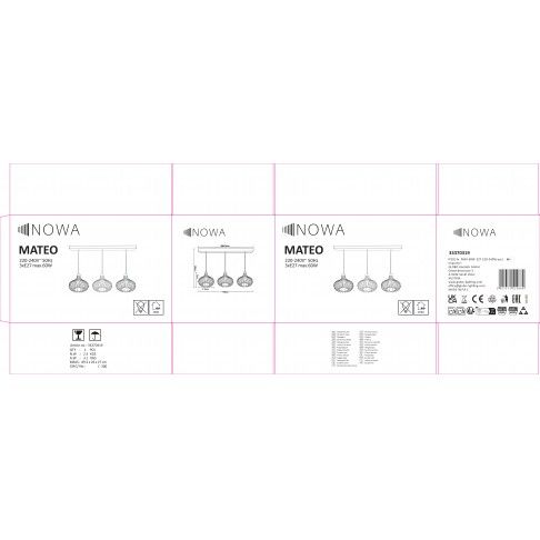 Suspens�o Metal 3e27 60W Areia Mate