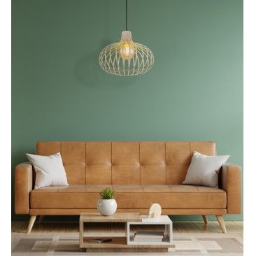 Suspensão Metal E27 60W Areia Mate Suspensão Metal E27 60W Areia Mate