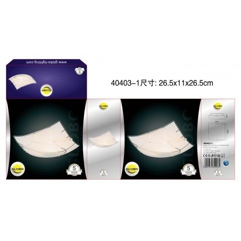 Plafon Quadrado E27 60W Vidro Plafon Quadrado E27 60W Vidro