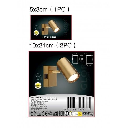 Spot 1GU10 25W Metal Dourado Spot 1GU10 25W Metal Dourado