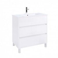 Móvel Atos 80x45x85cm 3 gavetas Branco Móvel Atos 80x45x85cm 3 gavetas Branco