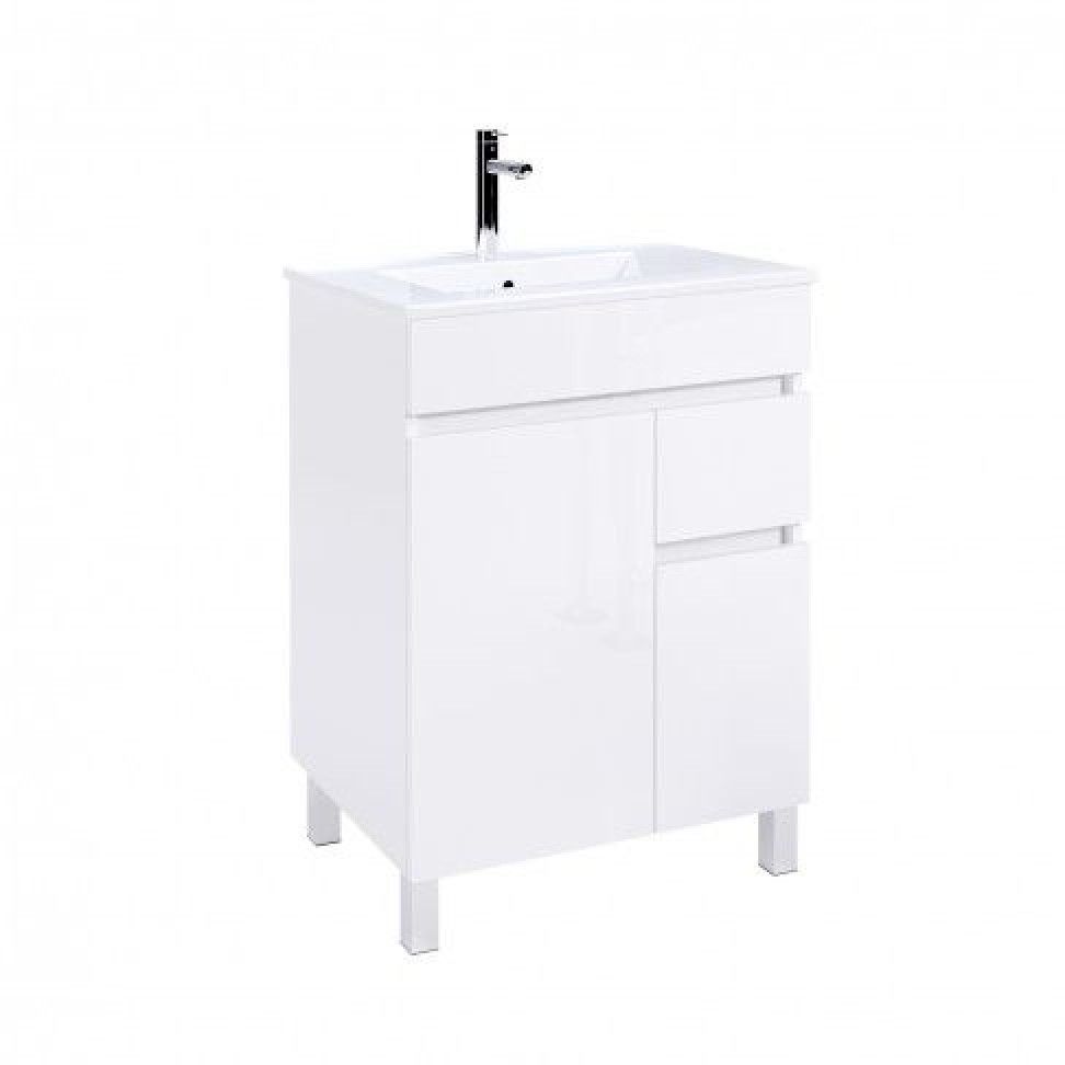 Conjunto Elba (Móvel+Lavatório) 81x60x45cm, Branco Conjunto Elba (Móvel+Lavatório) 81x60x45cm, Branco