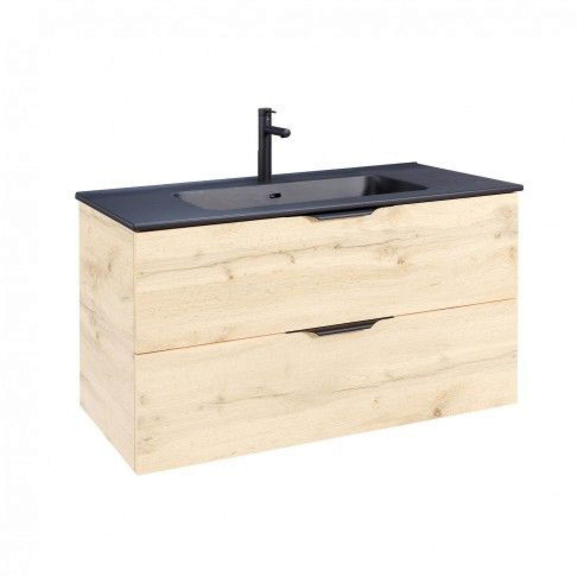 Móvel Hola Suspenso 100x45x55cm 2 gavetas Carvalho Hércules