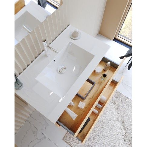 Móvel Atos Suspenso 80x45x55cm 2 gavetas Carvalho Hércules Móvel Atos Suspenso 80x45x55cm 2 gavetas Carvalho Hércules