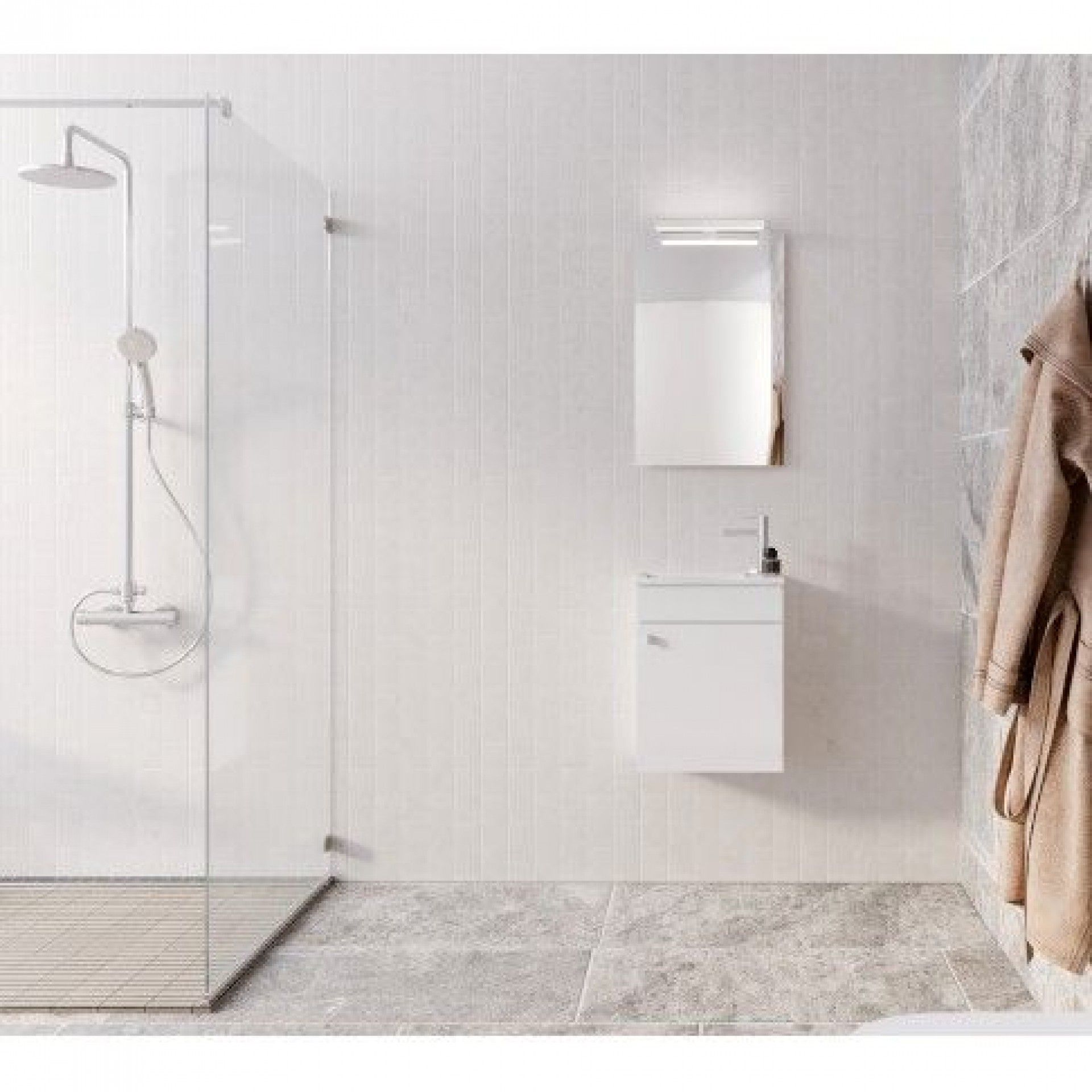 Conjunto Picolo (Móvel + Lavatório) 40x50x22cm Branco