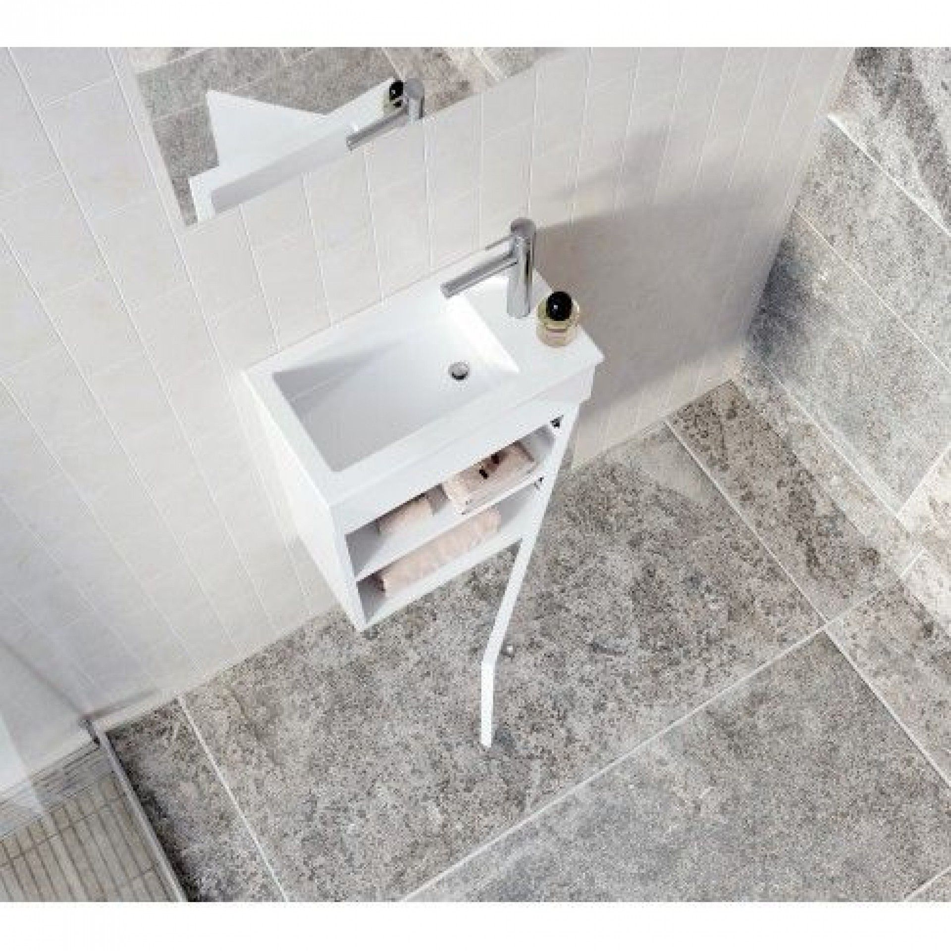 Conjunto Picolo (Móvel + Lavatório) 40x50x22cm Branco