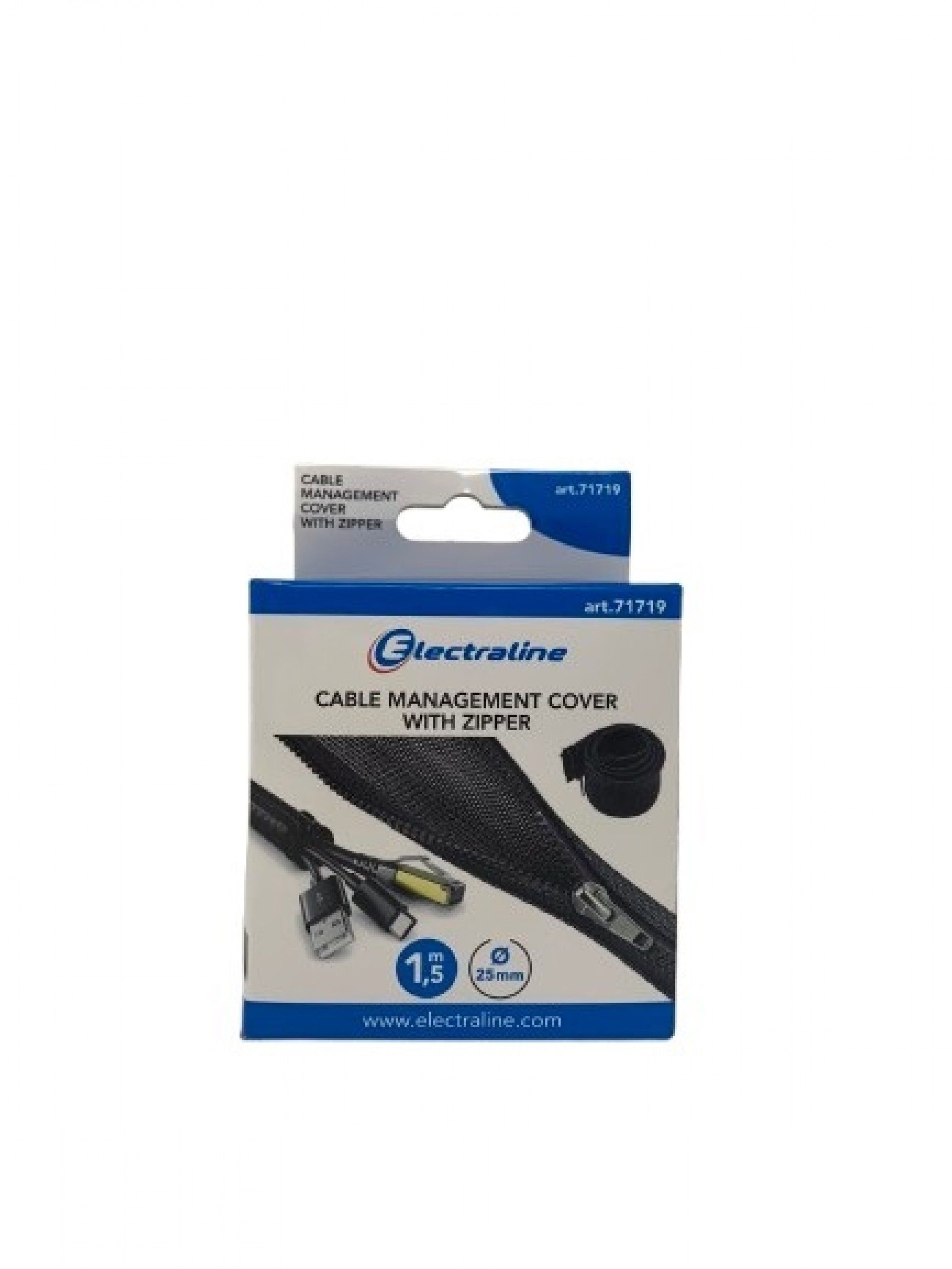 Organizador de Cabos Nylon com Fecho 1,5m Preto