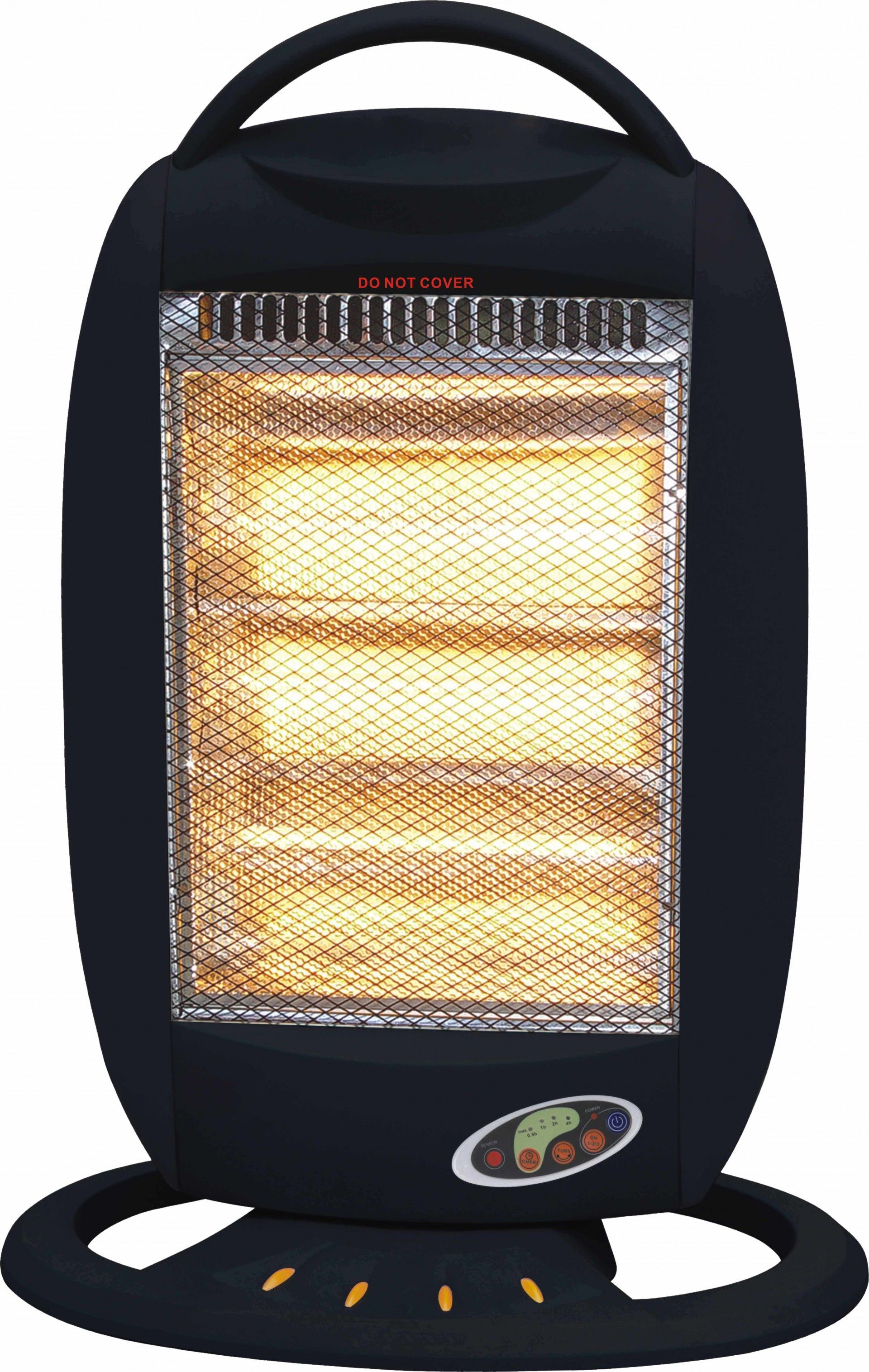 Aquecedor Halogéneo 400/800/1200W com Comando Preto