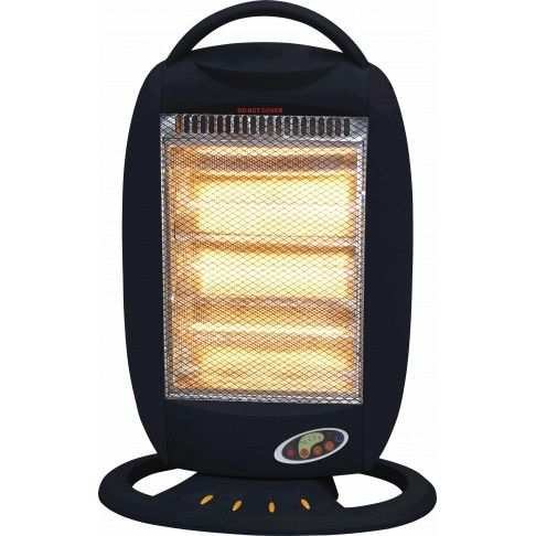 Aquecedor Halogéneo 400/800/1200W com Comando Preto Aquecedor Halogéneo 400/800/1200W com Comando Preto