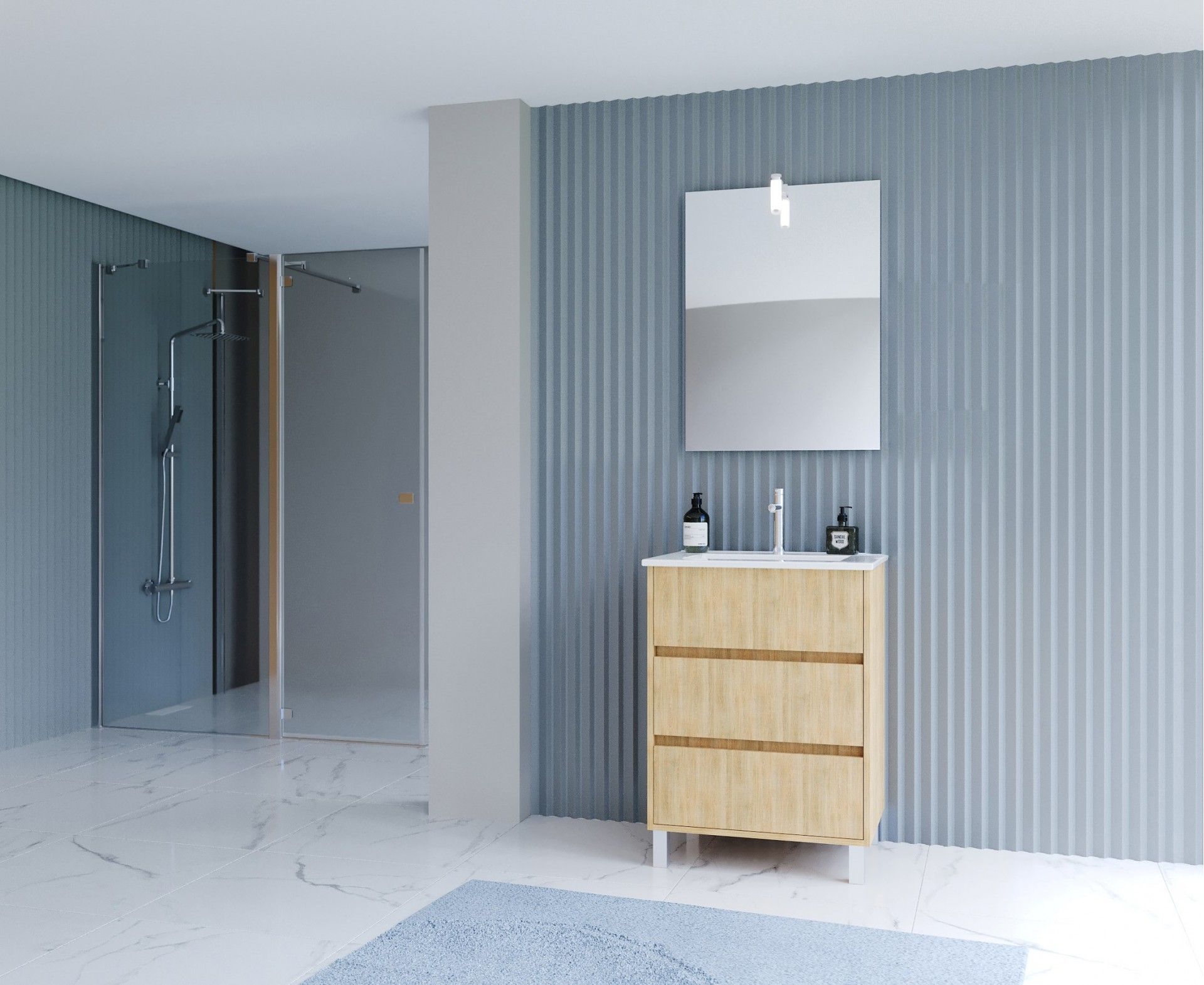 Conjunto ATOS Móvel + Lavatório 80x60x45cm Carvalho Hera