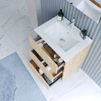 Conjunto ATOS Móvel + Lavatório 80x60x45cm Carvalho Hera Conjunto ATOS Móvel + Lavatório 80x60x45cm Carvalho Hera