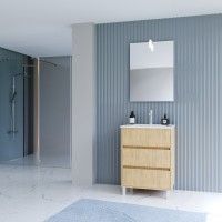 Conjunto ATOS Móvel + Lavatório 80x60x45cm Carvalho Hera Conjunto ATOS Móvel + Lavatório 80x60x45cm Carvalho Hera