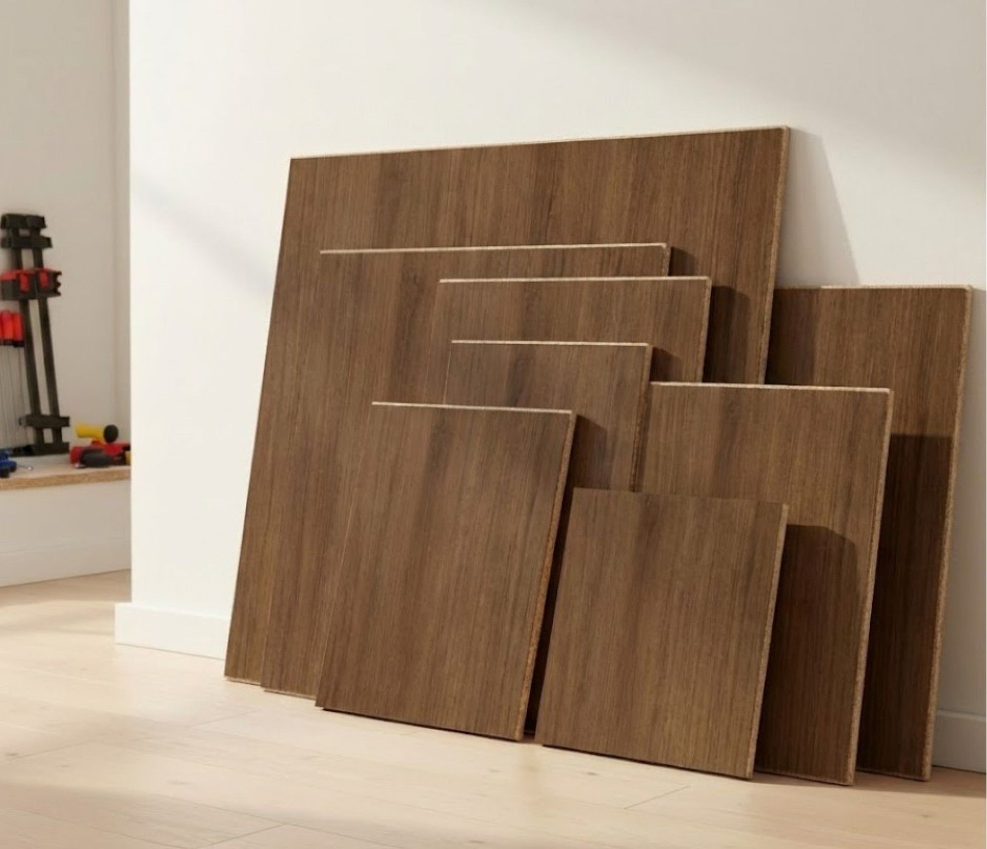 Painel Melamina 2440x597x16mm Nogueira