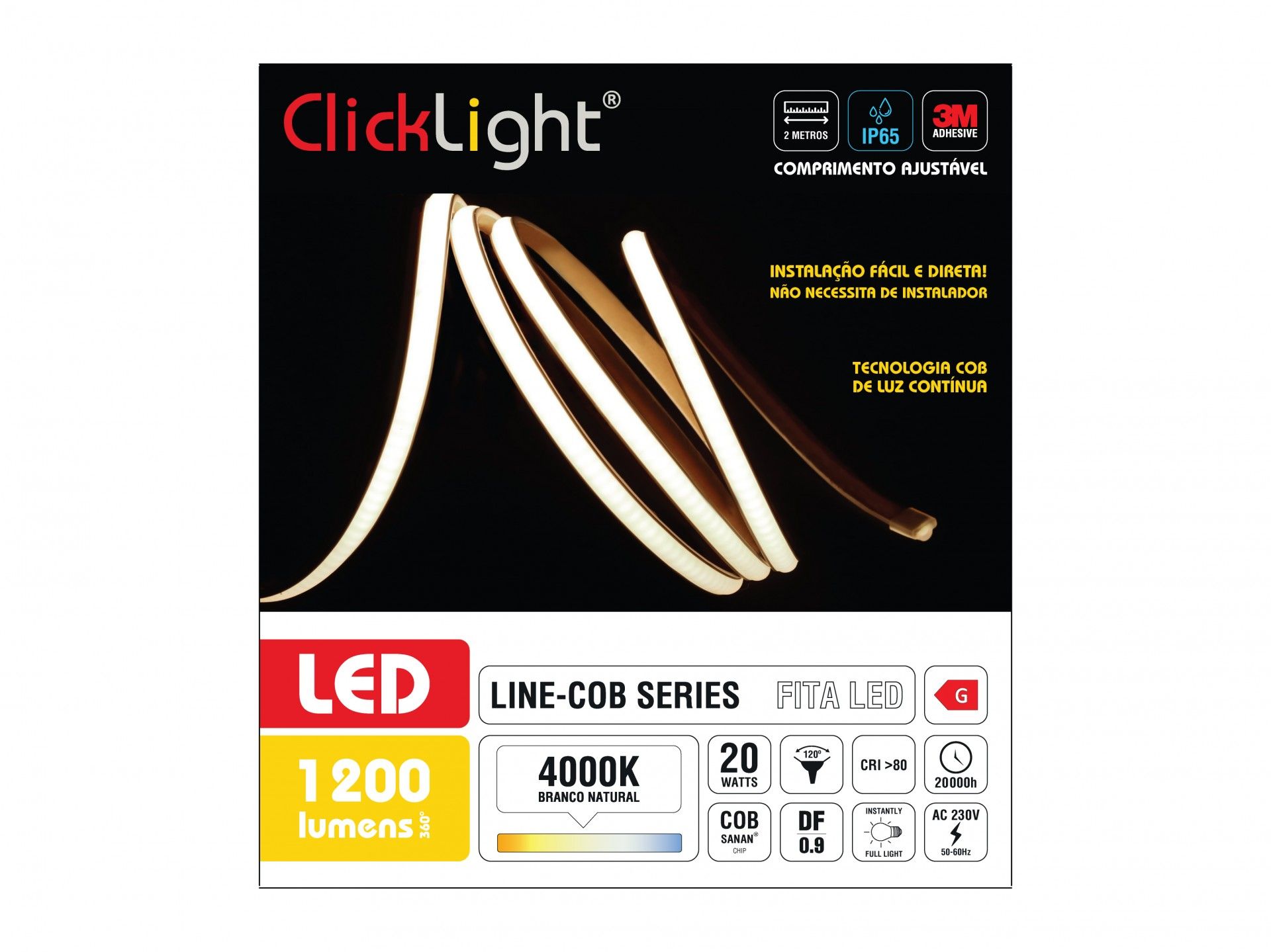 Fita LED Line COB 220 V 4000 K; 2 m