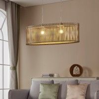 Candeeiro Suspenso Oval Sendero E27 78 cm Candeeiro Suspenso Oval Sendero E27 78 cm