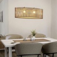 Candeeiro Suspenso Oval Sendero E27 78 cm Candeeiro Suspenso Oval Sendero E27 78 cm