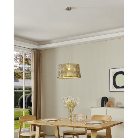 Candeeiro Suspenso Redondo Sendero E27 45 cm Candeeiro Suspenso Redondo Sendero E27 45 cm