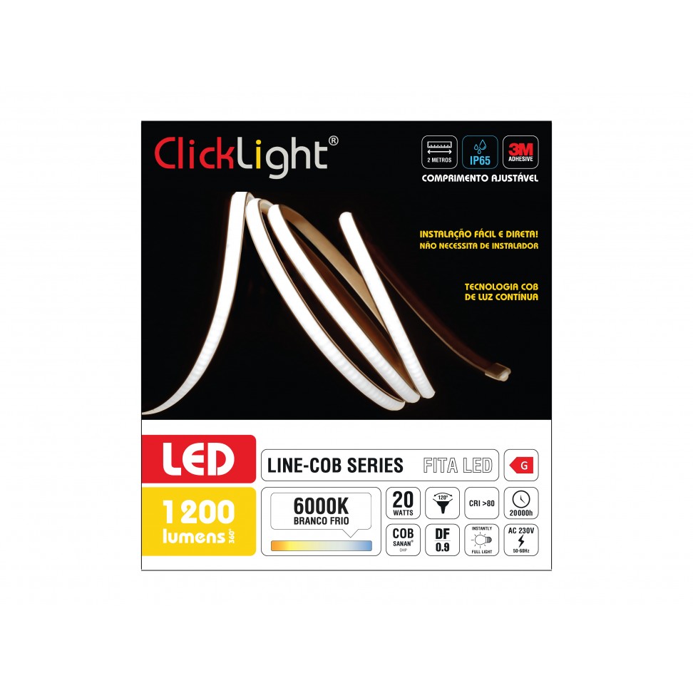 Fita LED Line COB 220 V 6000 K; 2 m