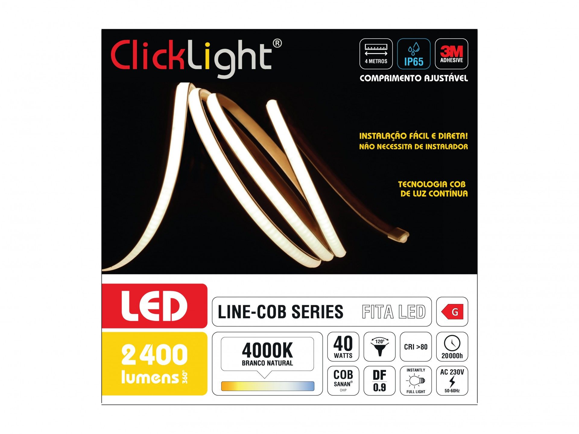 Fita LED Line COB 220 V 4000 K; 4 m