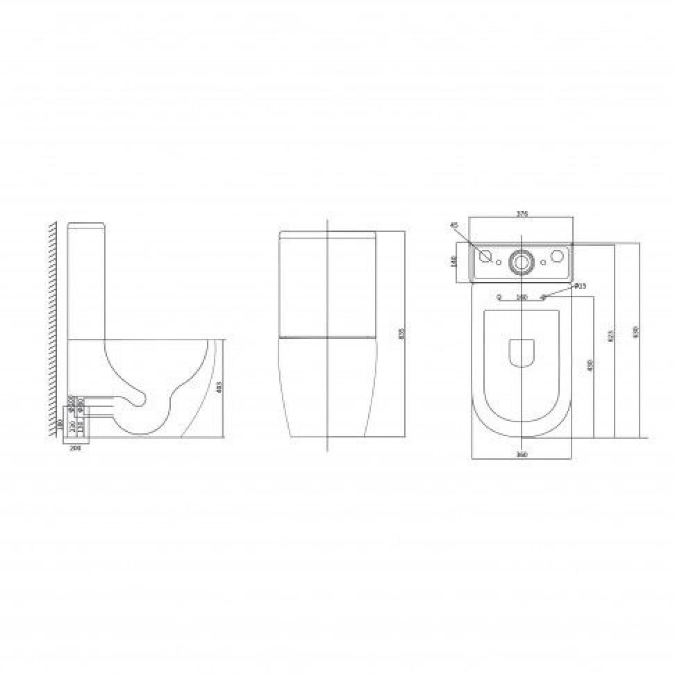 Pack WC Roma Dual (Sanita/Cisterna/Tampa) Preto Pack WC Roma Dual (Sanita/Cisterna/Tampa) Preto