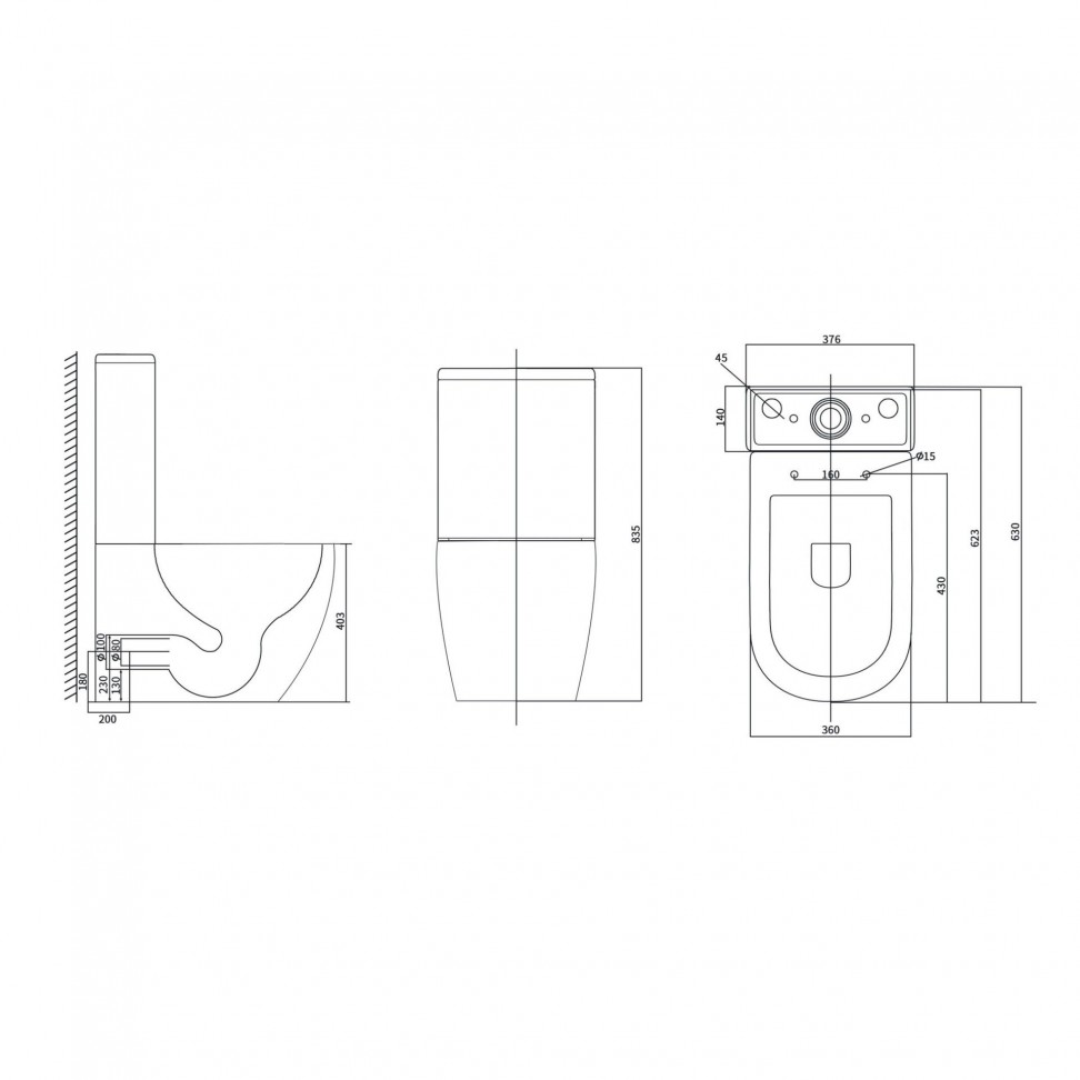 Pack WC Roma Dual (Sanita/Cisterna/Tampa) Branco