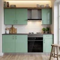 Cozinha Termolaminada Verde Menta 2 metros