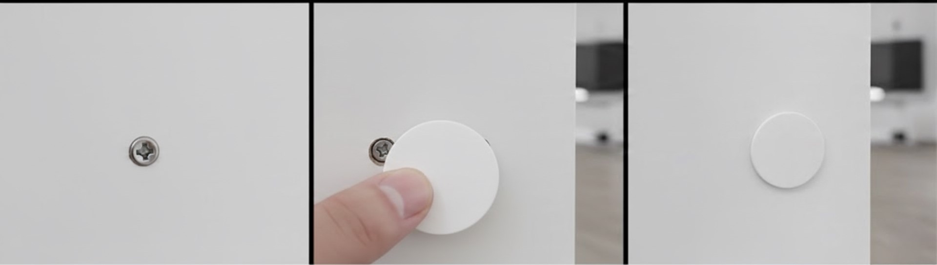 Tampa de Parafuso Branco 19mm