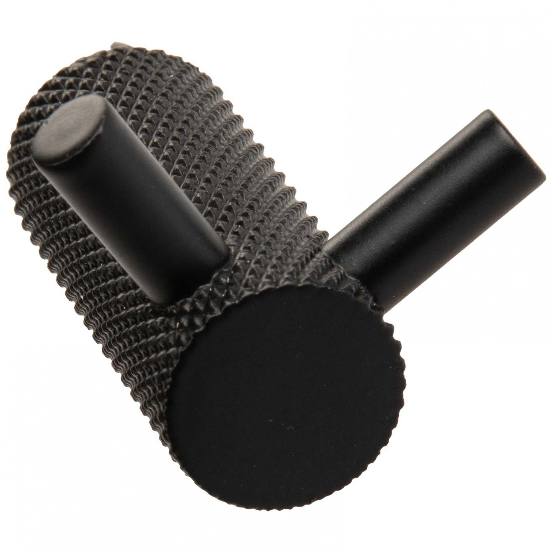 Gancho Para Móvel Redondo Duplo Inox Preto Mate