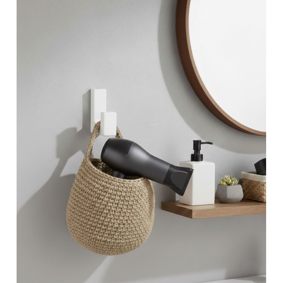 Gancho Para M�vel Em L Inox Branco Mate
