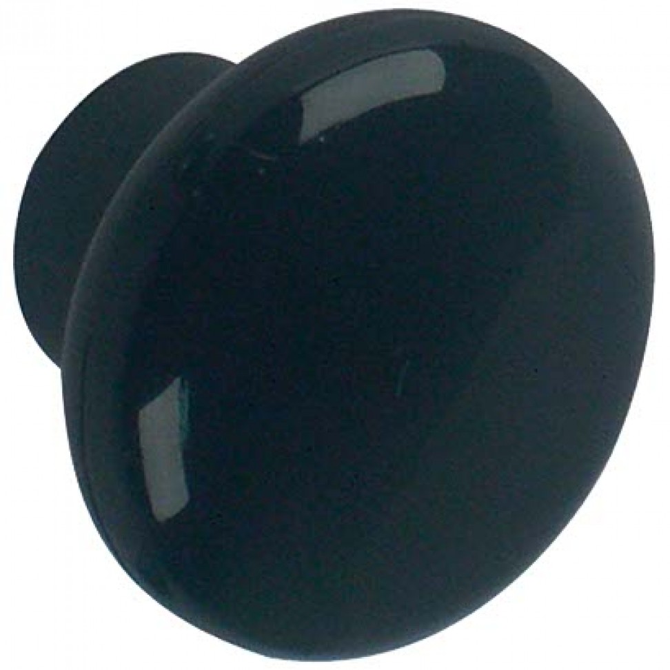 Puxador M�vel Pl�stico Preto 35mm 6un