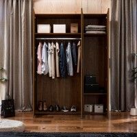 Roupeiro Elite 200x150x50cm Carvalho Nogal Roupeiro Elite 200x150x50cm Carvalho Nogal